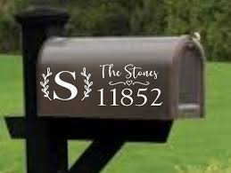 Mailbox numbers vinyl decal, mailbox address numbers decal, mailbox number stickers (cost for 5 numbers or less). Monogram Mailbox Decal Sticker Last Name Address Mailbox Etsy Mailbox Decals Mailbox Monogram Personalized Mailbox