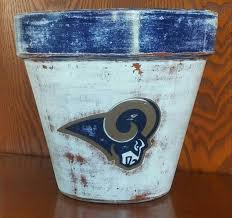 This is the new ebay. Hand Painted Terracotta Pot Los Angeles Rams 7 8 Inches Distressed Flower Pot Football Pot L A Rams Free Terracotta Pots Painted Plant Pots Terracotta