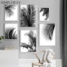 El morocco palm white off white wallpaper item #: Black White Plant Canvas Painting Tropical Palm Leaf Wall Art Print Picture Nordic Style Poster Modern Living Room Decoration Big Sale 33d20 Goteborgsaventyrscenter