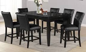Create a modern seating area in your home with the crown mark derick square 5 piece counter height dining table set, featuring clean lines and contemporary colors. Steve Silver Co Markina 7 Piece Black Counter Height Table Set Mk500mt Mk600tl 6xmk650ccb Green River Appliance