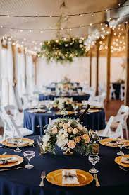 Rustic Elegant Chic Outdoor Weddings At Cross Creek Ranch Located In Dover Florida Rustic Wedding Blue Navy Wedding Centerpieces Blue Wedding Receptions