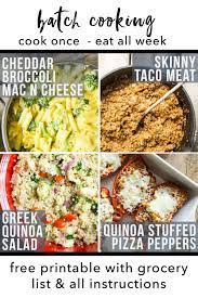 Batch Cooking Cook Once Eat For Days Smart Nutrition Batch Cooking Cooking Recipes