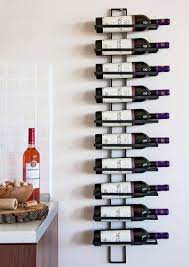 wine rack wall mount ten 116cm made of metal for 10 bottles bottle stand bottle holder 11699 weinregal flaschen regal flaschenregal