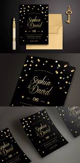 Black And Gold Wedding Invitations Black Gold Wedding Invitation Psd Wedding Invitation Cards Wedding Invitation Card Design Gold Wedding Invitations