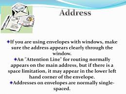 The attention line specifies the desired recipient, but you can't place it anywhere you please. Ppt Envelope Powerpoint Presentation Free Download Id 3391103