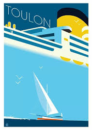Le Port De Toulon Monsieur Z Affiches De Voyage Retro Affiches Retro Affiches De Voyage