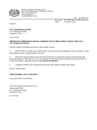 Surat minta sumbangan untuk keceriaan contoh memohon pibg permohonan peserta lkti k izu na3 mohon bantuan yb. Surat Memohon Sumbangan Hamaper Mesyuarat Agung Ke 35