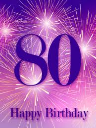 Your eighty year old grandpa, grandma, mom or dad may not be on facebook but that doesn't mean you. Pink Happy 80th Birthday Fireworks Card Birthday Greeting Cards By Davia