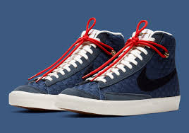 Nike blazer mid '77 vintage by travis, the heights. Nike Blazer Mid 77 Sashiko Navy Red Dd5486 492 Sneakernews Com