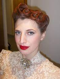 Vintage Hair Style Hairstyle Hairstyles Pin Curls Roll 40 S 30 S Rockabilly Vintage Hairstyles Retro Hairstyles 1940s Hairstyles