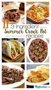 11 3 Ingredient Summer Crockpot Recipes Summer Crockpot Recipes Best Crockpot Recipes Crockpot Recipes