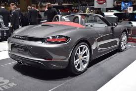 Porsche 718 Boxster Arrives At Geneva With Its New Gym Bod Carscoops Porsche 718 Boxster Mercedes Benz Gle Boxster