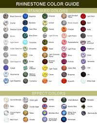 Swarovski Rhinestone Color Chart