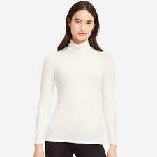Women Heattech Turtleneck Long Sleeve T Shirt Turtle Neck Heattech Uniqlo