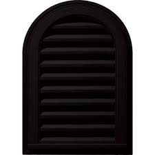 Gable vents serve the same purpose as roof vents and houses typically have two installed on either side of the roof gable. Black Gable Vents Louvers Roofing Attic Ventilation The Home Depot