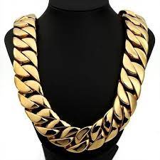 18k Gold Plated 31mm Heavy Chain Necklace Gold Chains For Men Chains For Men Gold Chain Necklace