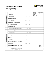 Hier finden sie eine excel vorlage mit der differenzkalkulation im handel. Kalkulationsschema