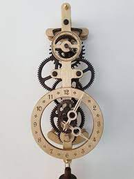 Wooden Wall Clock Cronos Kit Diy Project Kit Steampunk Etsy Wooden Clock Kits Wooden Gear Clock Wall Clock Kits