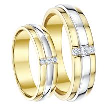 These are among the most when choosing an engagement ring size, the easiest way for you to figure out her size is to have her finger measured. His Hers 5 6mm 9ct Two Colour Yellow White Gold Diamond Rings Two Colour At Elma Uk Jewellery