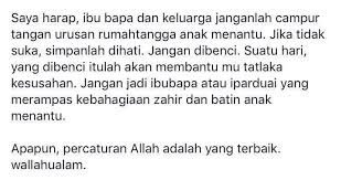 Pecinta ibu2 berkerudung ceruti/sipon/paris retweeted. Ibu Bapa Jangan Campur Rumah Tangga Anak Menantu