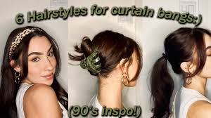 Hairstyles to do with curtain bangs. 6 Quick And Easy Hairstyles For Curtain Bangs 90 S Inspired Youtube
