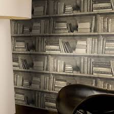Library books rack shelf shelves wallpaper. Amazing Wallpapers Fake Bookshelves Decoholic