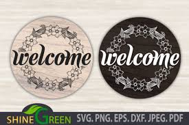 Download Christmas Fall Floral Welcome Sign Graphic By Shinegreenart Creative Fabrica PSD Mockup Templates
