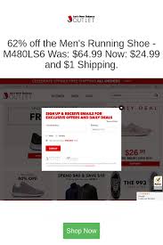 62 Off The Men Apos S Running Shoe M480ls6 Was 64 99 Now 24 99 And 1 Shipping In 2020 Running Shoes For Men New Balance Women New Balance