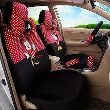 New 5131 Mickey Minnie Mouse Car Seat Covers Seat Cushion Accessories Set 18pcs Minnie Mouse Car Minnie Mouse Car Seat Disney Car Accessories