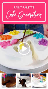 Paint Palette Cake Decorating Tutorial Candymelts Buttercream Frosting Icing Video Easy Cake Decorating Cake Decorating Frosting Creative Cake Decorating