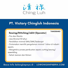 Bersama ini saya lampirkan satu lembar daftar riwayat hidup dan data pendukung lainnya sebagai bahan pertimbangan. Lowongan Pabrik Pt Victory Chingluh Lowonganpabrik Com Facebook