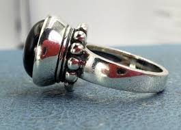 James Avery Retired Raised African Bead Ring Sz5.5 Tougher Version