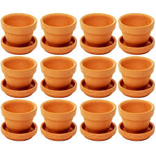 Succulents flower pot ceramic geometric small animal home garden cactus planter mini corgi rabbit sheep hedgehog plant flowerpot. 12 Pack Terra Cotta Pots With Saucer Mini Small Terracotta Flower Clay Pots Planters With Saucer Ceramic Pottery Nursery Indoor Outdoor Gardening For Cacti Succulent Plants Brown 2 7 X 2 5 Inches