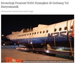 Pesawat kesebut dioperasike saka maskapai rusia, kogalymavia. Salah Video Pesawat Jatuh Di Tol Banyumanik Turnbackhoax