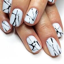 Black nails are just another little black dress wardrobe essential and designer nails done in this trend are 2018's best nail trend. 80 Black And White Nail Designs Styletic