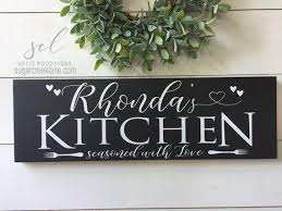 Personalized Kitchen Sign Custom Kitchen Signs Wall Decor Etsy Kitchen Signs Wall Signs Decor Kitchen Sign Diy