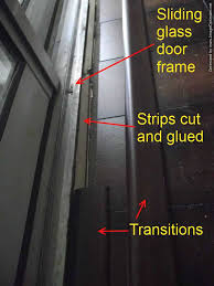 Folding sliding doors are the perfect replacement for sliding patio doors or present french where they are able to literally transform the present opening and open up the area to the exterior. Laminate Transitions At Sliding Doors