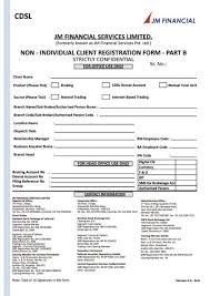 Instructions for filling kyc form. Cdsl Non Individual Kyc Form Part B Jm Financial