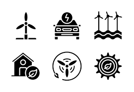 Clean Energy Glyph Icons By Juicy Fish Glyph Icon Glyphs Floral Invitations Template
