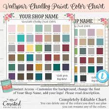 Valspar Chalky Color Chart Custom