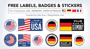 Source quality products made in china. Free Made In Usa Germany China France Labels Badges Stickers Designbolts