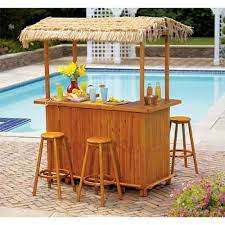 Smart And Delightful Outdoor Bar Ideas To Try The Courtyard Or The Out Room In The House Is One Such Place Where You Outdoor Tiki Bar Tiki Bars Diy Tiki Bar
