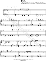 In our catalog, you can find bts sheet music for piano, drums, flute, saxophone, trumpet, guitar and almost any other instrument. Bts Dna Sheet Music Piano Solo In E Major Download Print Sku Mn0194762
