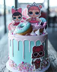Surprise doll on an orange background. Lol Cake Lolcake Lolsurprisecake Lamannas Lamannapatisserie Surprise Birthday Cake Lol Doll Cake Birthday Drip Cake