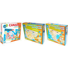 United states puzzle map game will help you to learn the map's shape and name of every state. Ingenio North America Map Puzzle Set