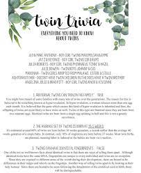 Instantly play online for free, no downloading needed! Twin Baby Shower Game Twin Trivia Questions Instant Etsy
