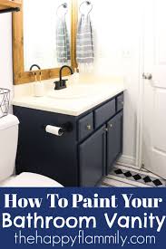 I watched the video and was intrigued. How To Paint Bathroom Cabinets Painting Bathroom Cabinets Painted Vanity Bathroom Best Paint For Bathroom