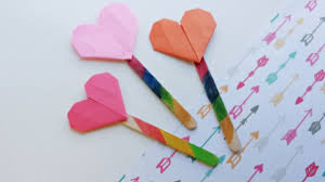 Decorate the foam bookmark using markers. Cute Origami Heart Bookmark For Valentine S Day That Kids Craft Site