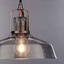 Suva Industrial 1 Light Pendant Smoked Glass Ceiling Fitting Smoked Glass Glass Glass Ceiling