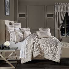 Featured sales new arrivals clearance bedding advice. J Queen New York Deco Silver 4 Piece Comforter Set Latest Bedding
